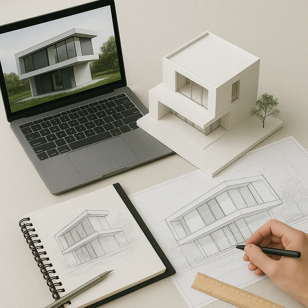 Od skice k realite:  Proces návrhu architektonického diela krok za krokom